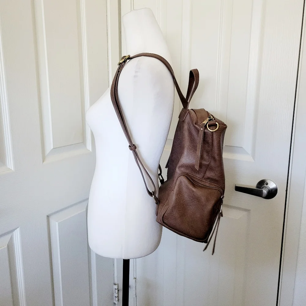 ✨️HP✨️MMS Design Studio | Women's Brown Vegan Leather Backpack (OS) - Picture 13 of 15